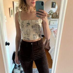 Abercrombie and Fitch Linen Blend Top